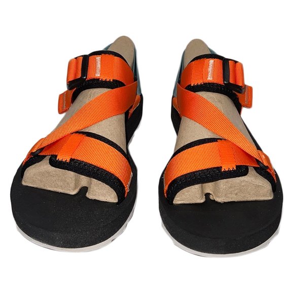 NWT MERRELL MSRP $84.99 MEN\'S BLACK EXUBERANCE ORANGE ALPINE STRAP SANDALS